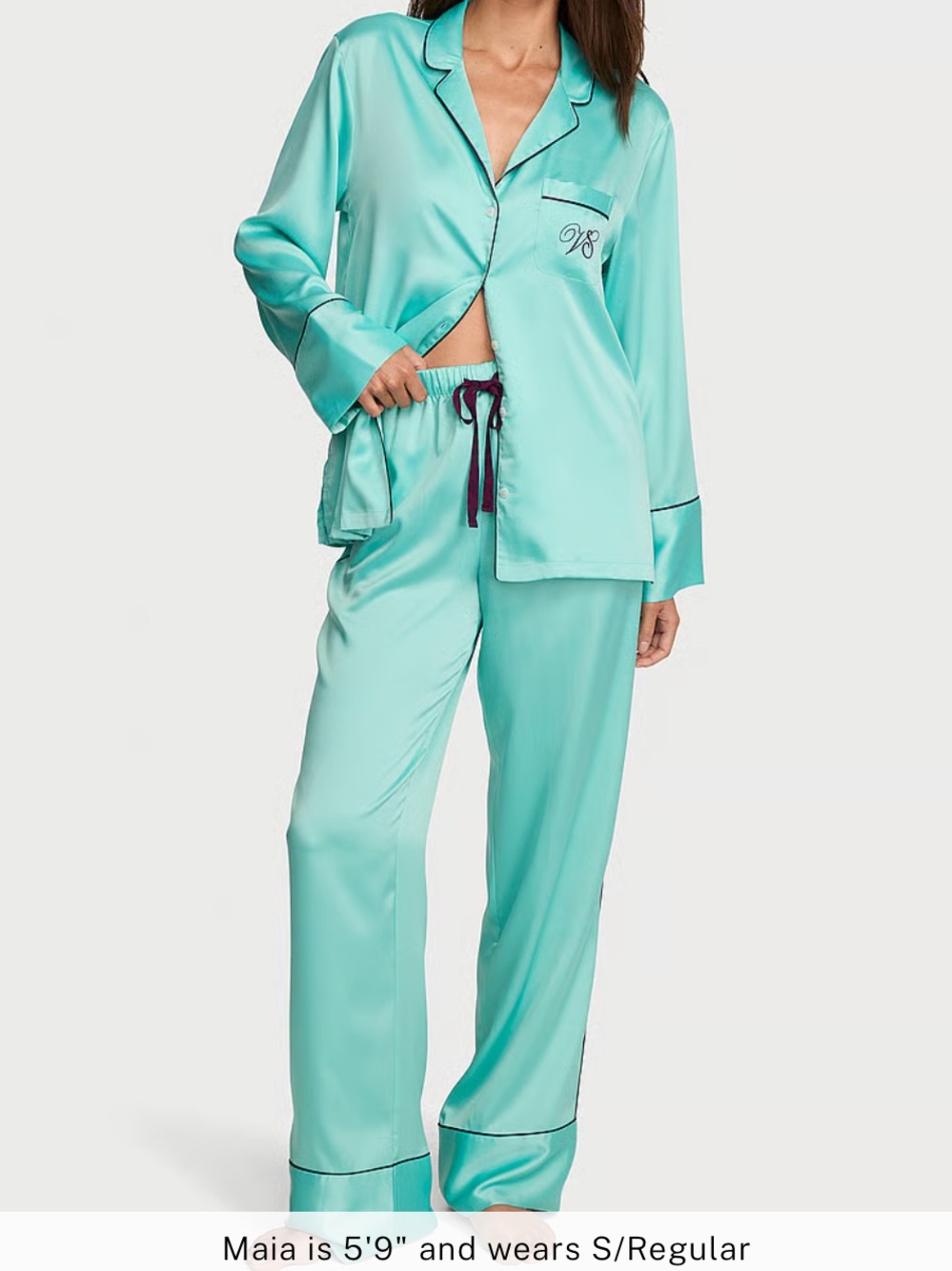 Victoria's Secret
Signature Satin Long Pajama Set